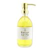 Echte flüssige Naturseife mit Schafmilch 500ml in der Glasflasche mit Metallpumpe Gold, Zirbe