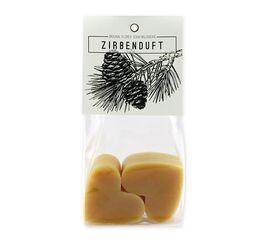 Schafmilchseife Herz mittel 4x23g in Cello "Zirbenduft", Zirbe