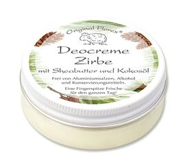 Deocreme 40ml, Zirbe Sheabutter, Kokosöl, Kakaobutter, Mandelöl, Zink, Zirbenöl