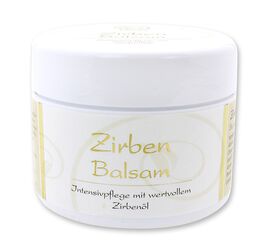 Zirben pflege-Balsam 125ml klassisch Pflegt die Haut mit Sheabutter, Jojobaöl, Zirbenöl, Schafmilch, Aloe Vera und Sonnenblumenöl.