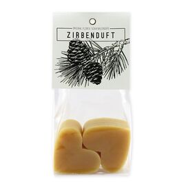 Schafmilchseife Herz mittel 4x23g in Cello "Zirbenduft", Zirbe