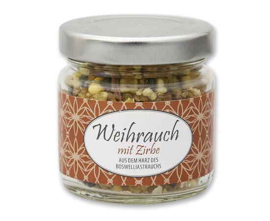 Weihrauchmischung 50g im Glas, Weihrauch mit Zirbe